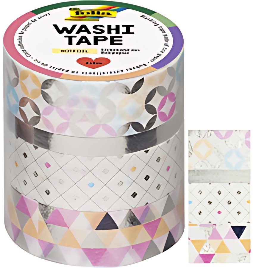 folia Rubans autocollants déco Washi-Tape HOTFOIL ARGENT