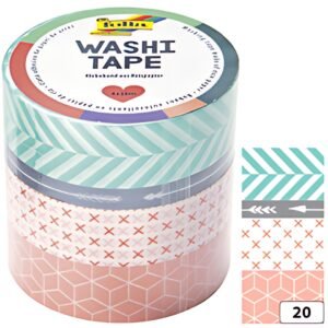 folia Rubans autocollants déco Washi-Tape GEOMETRIQUE