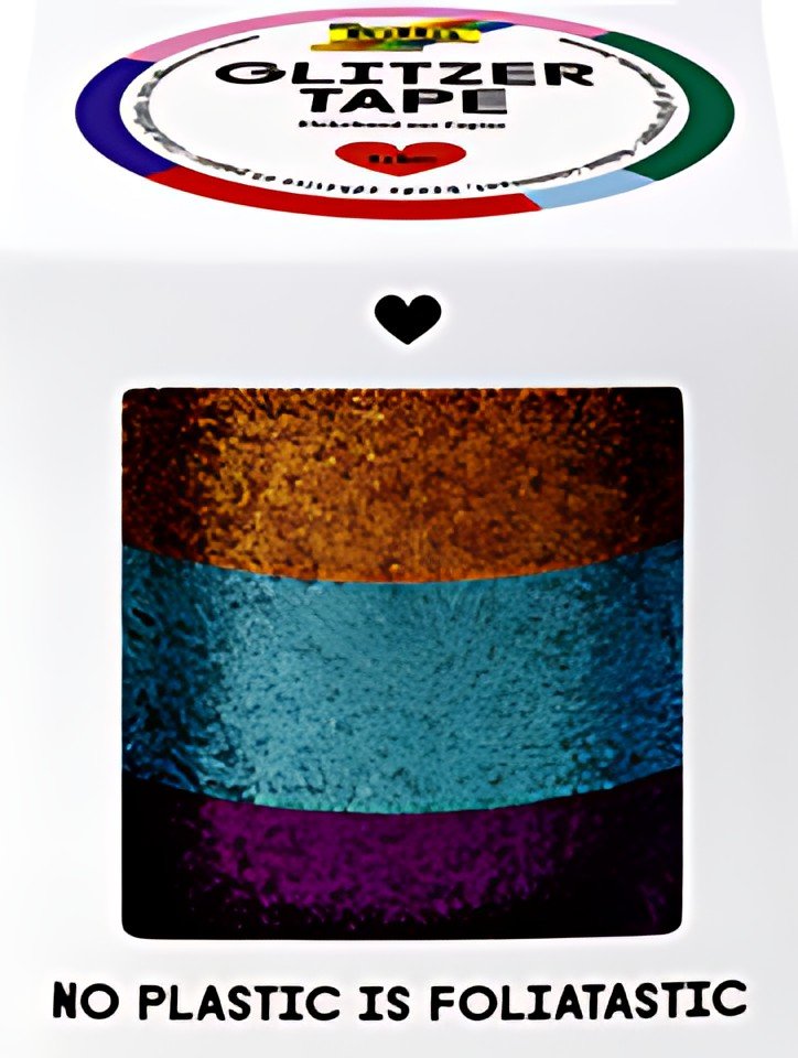 folia Ruban adhésif "Glitter-Tape", cuivre/turquoise/violet