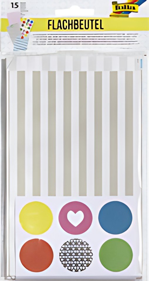folia Sacs en papier, 120 x 60 x 210 mm, avec motifs,assorti