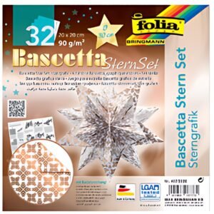 folia Feuilles de papier pliable étoile Bascetta, cuivre