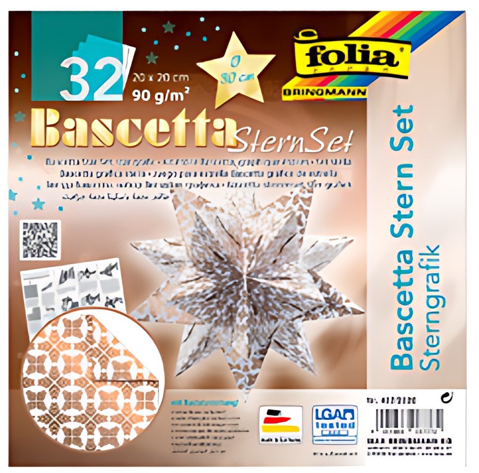 folia Feuilles de papier pliable étoile Bascetta, cuivre