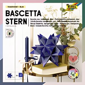 folia Feuilles de papier pliable étoile Bascetta, bleu