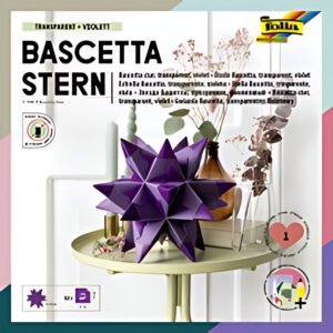 folia Feuilles de papier pliable étoile Bascetta, violet