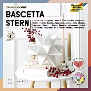 folia Feuilles de papier pliable étoile Bascetta, blanc