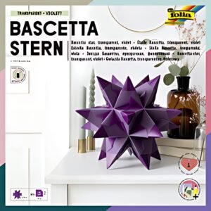 folia Feuilles de papier pliable étoile Bascetta, violet