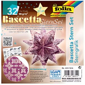 folia Feuilles de papier pliable étoile Bascetta, violet /