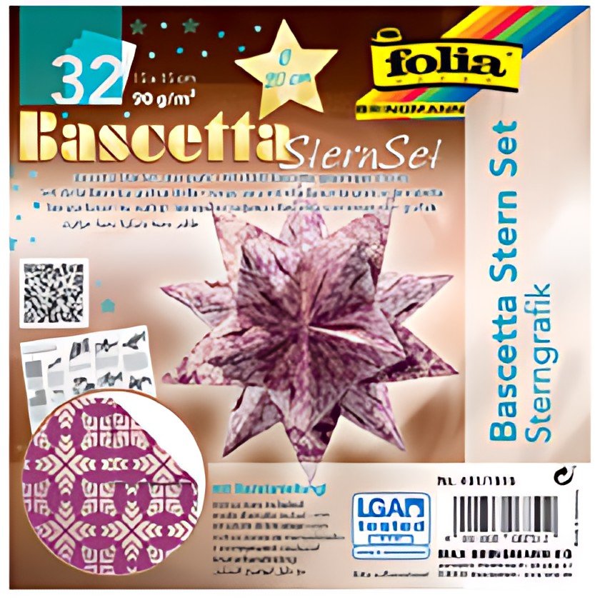 folia Feuilles de papier pliable étoile Bascetta, violet /