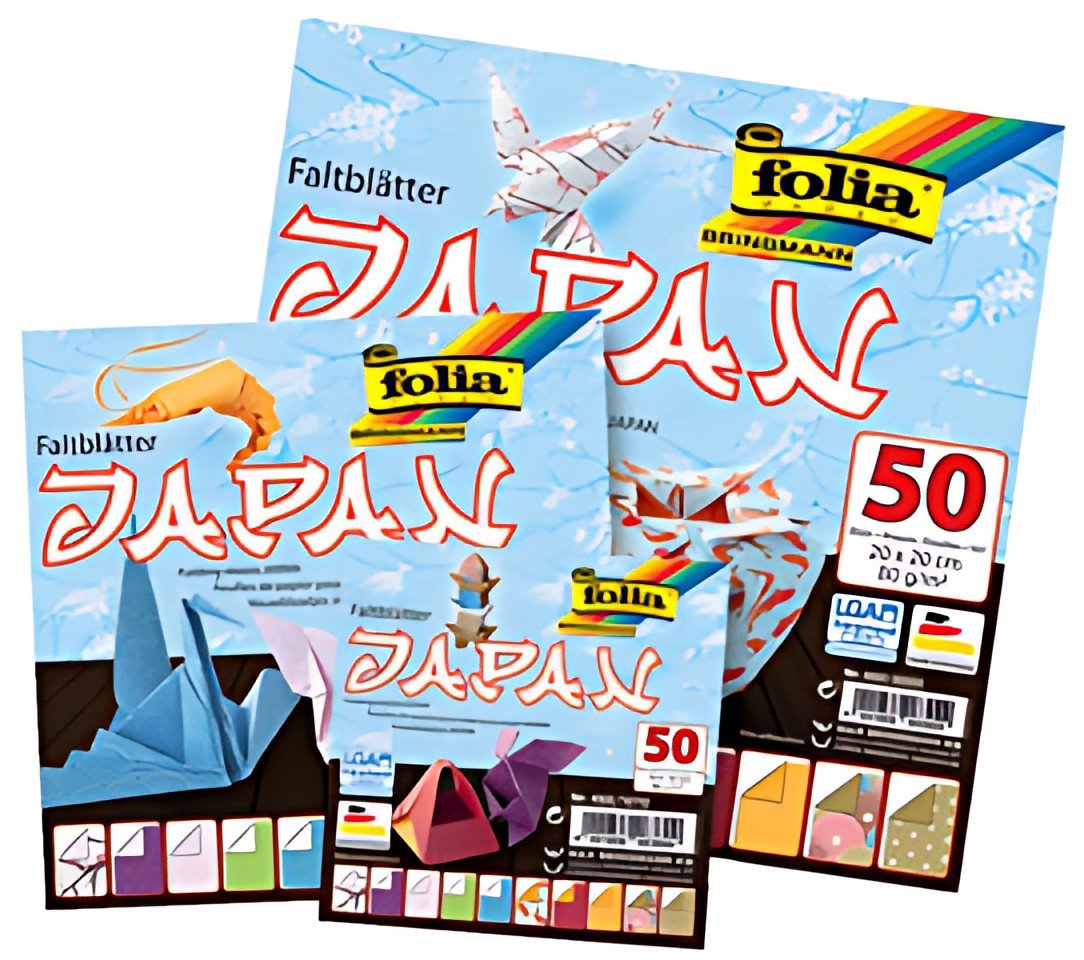 folia Feuilles de papier à plier JAPAN, 200 x 200 mm
