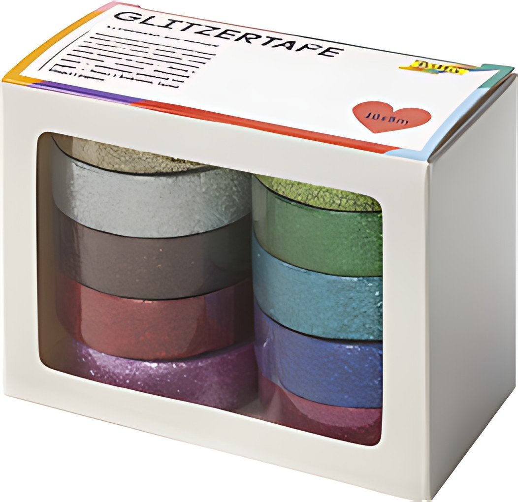 folia Ruban adhésif déco "Glitter Tape", kit de 10