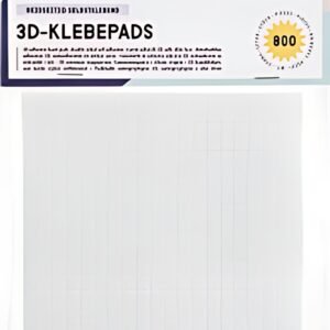folia Carrés adhésifs 3D, 5 x 5 mm, blanc, assorti