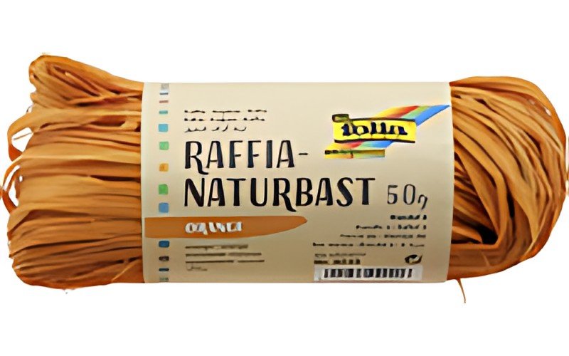 folia Raphia naturel, 50 g, orange