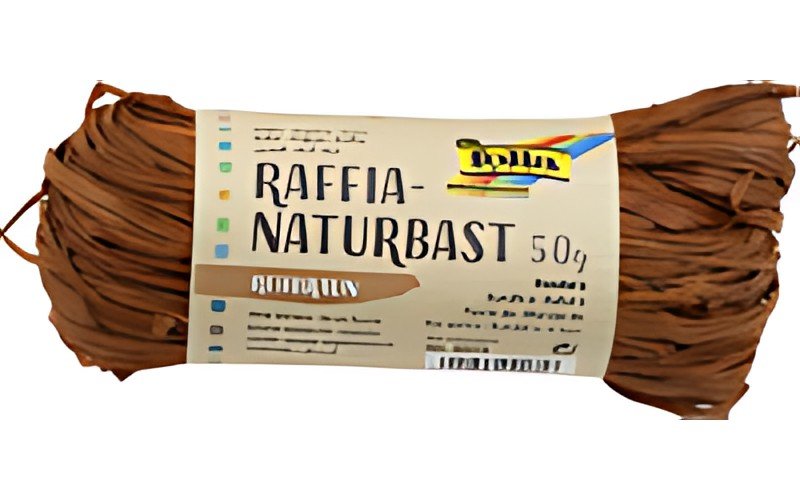 folia Raphia naturel, 50 g, brun fauve