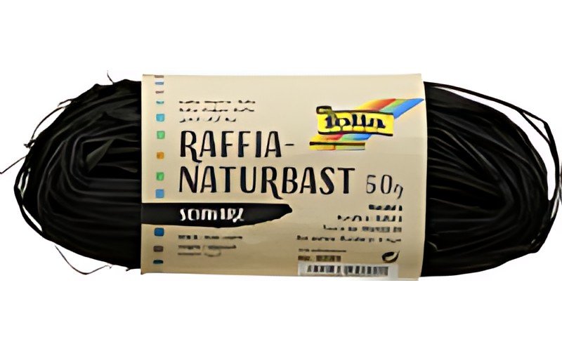 folia Raphia naturel, 50 g, noir