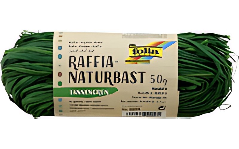 folia Raphia naturel, 50 g, vert sapin