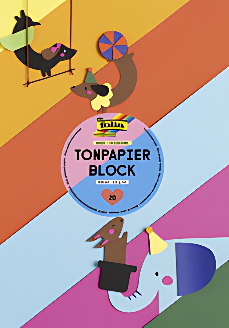 folia Bloc de papier de couleur, A3, 130 g/m2, 10 feuilles
