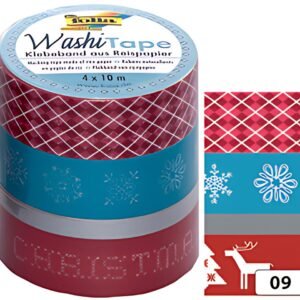 folia Rubans autocollants déco Washi-Tape NOEL RETRO,