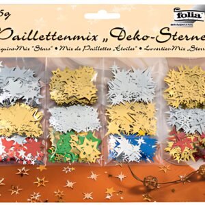 folia Mix de paillettes "Etoiles", assorti