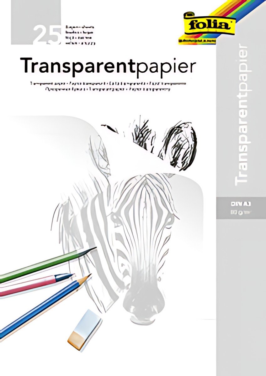 folia Bloc de papier transparent, A4, 80 g/m2, 25 feuilles