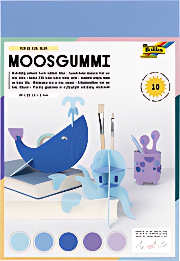 folia Mousse éponge, (L)200 x (H)290 mm, assortiment bleu