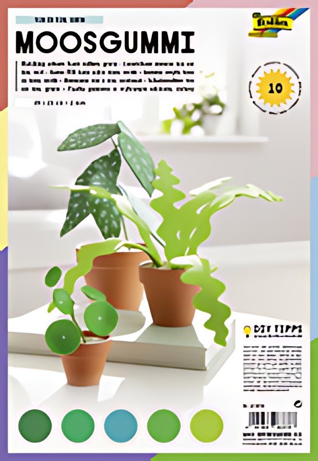 folia Mousse éponge, (L)200 x (H)290 mm, assortiment vert