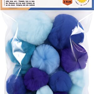 folia Pompons, 30 pièces, assortiment de bleu