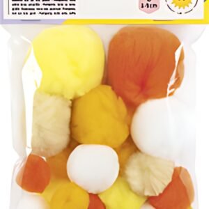 folia Pompons, 30 pièces, assortiment de jaune