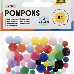 folia Mini pompons, 50 pièces, assorti