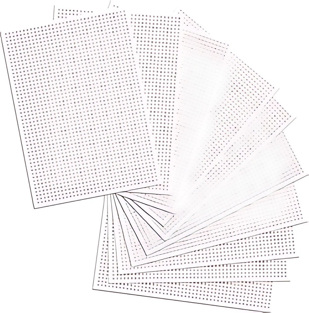 folia Carton à broder, 175 x 245 mm, blanc