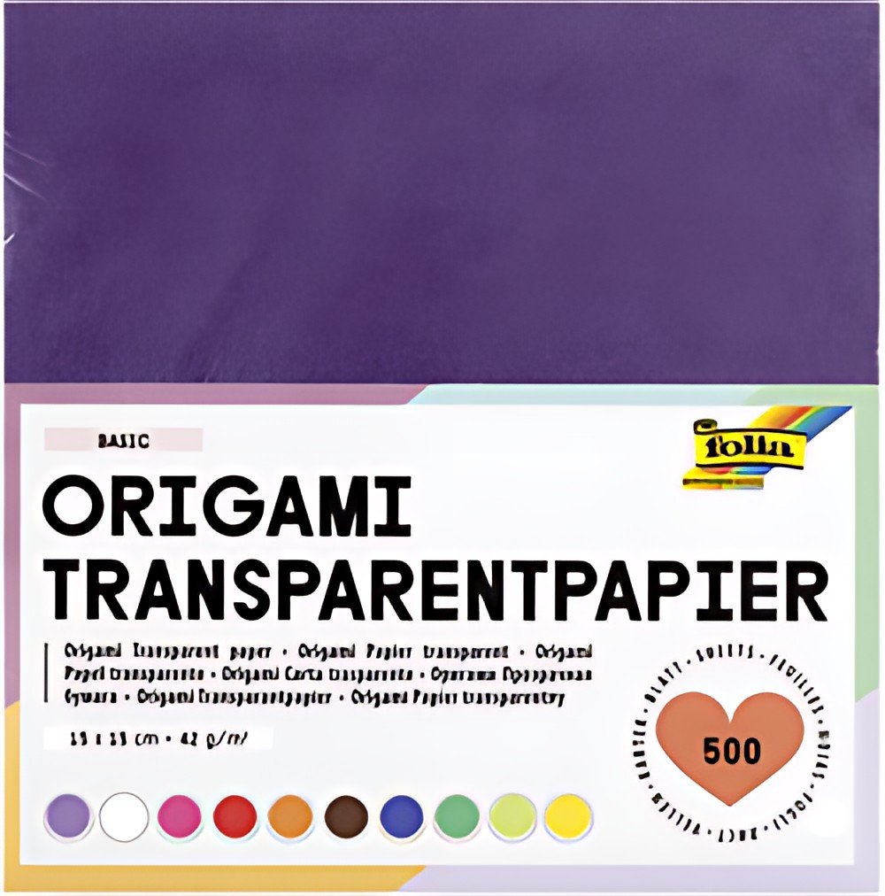 folia Papier transparent pour le pliage, 200 x 200 mm