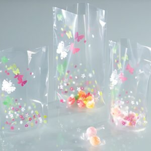folia Sachet à fond avec des impressions de printemps
