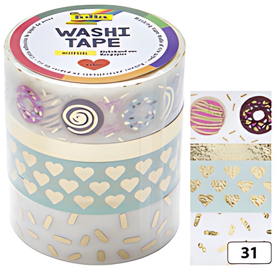 folia Rubans autocollants déco Washi-Tape HOTFOIL OR II