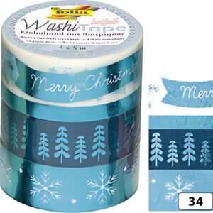 folia Rubans autocollants Noël Washi-Tape HOTFOIL BLEU GLACE