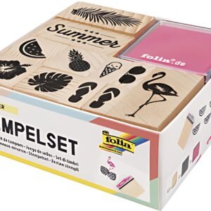 folia Set de tampons en bois "Summer", 13 pièces