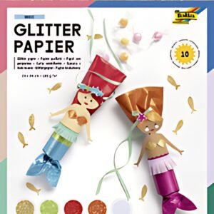 folia Papier pailleté, 170 g/m2, 240 x 340 mm, assorti