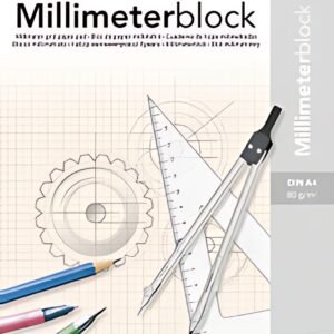 folia Bloc papier millimétré, A3, 80 g/m2, 25 feuilles