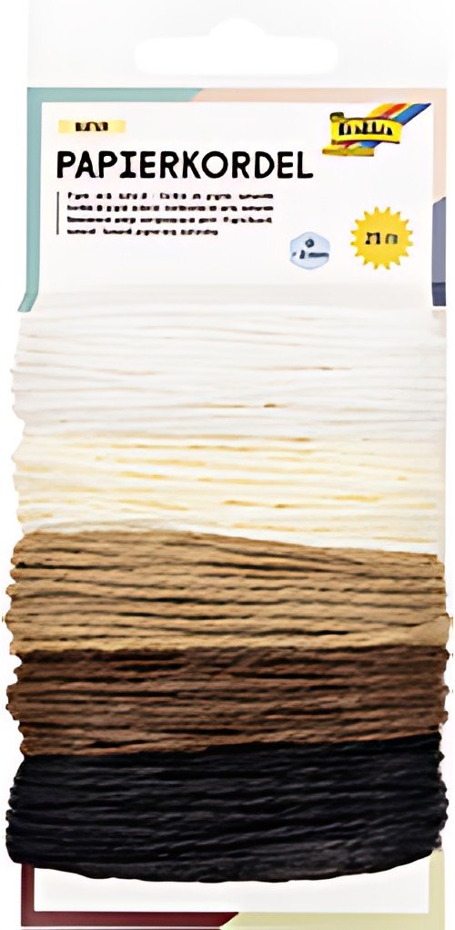 folia Cordon en papier NATURE, 5 m, assorti