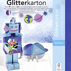 folia Carton à paillettes "Ice", 240 x 340 mm, 300 g/m2
