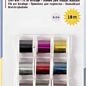 folia Set fil de fil de bricolage, 9 bobines de 2m, couleurs