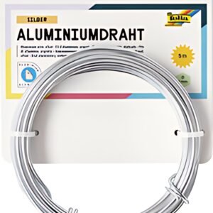 folia Fil de bricolage en aluminium, 2 mm x 5 m, argent