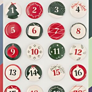 folia "Buttons" pour calendrier de l'Avent, en tôle