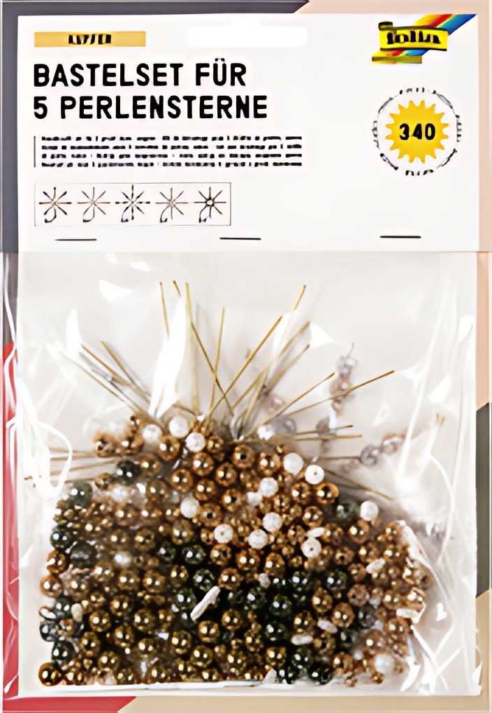 folia Kit d'étoiles en perles, 340 pièces, cuivre