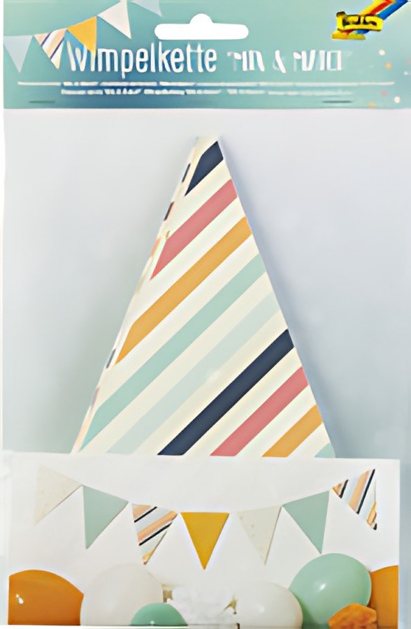 folia Guirlande de fanions "Mix & Match", en carton imprimé