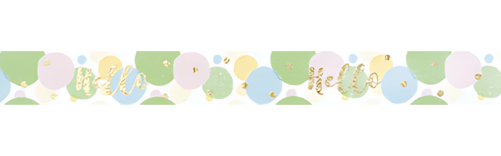 folia Ruban adhésif décoratif Washi-Tape HOTFOIL GOLD Hello