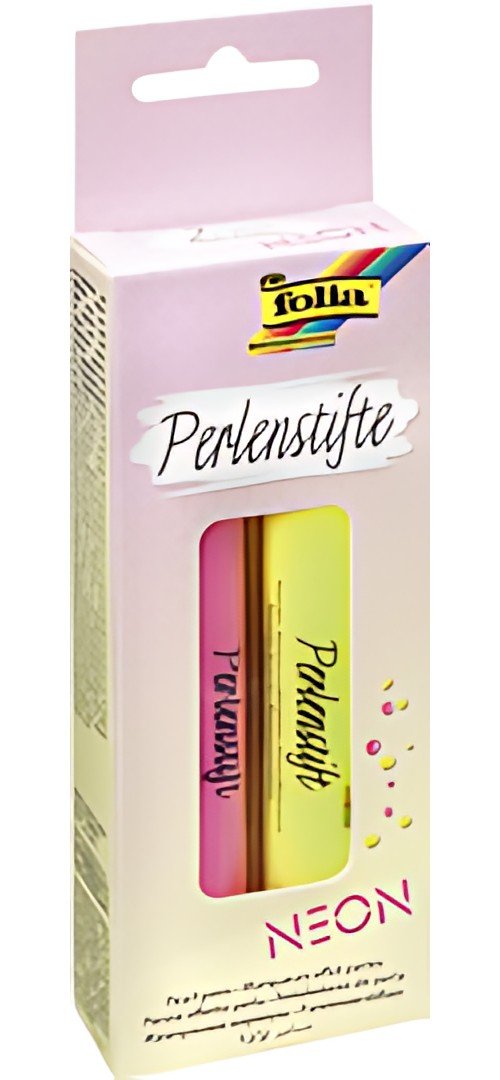 folia Marqueur effet perles "Fluo, 30 ml, kit de 2