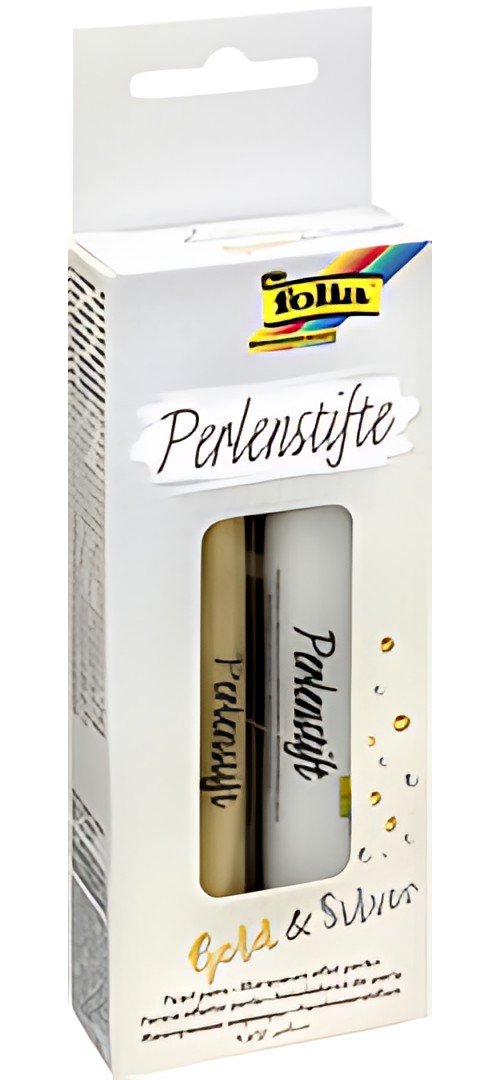 folia Marqueur effet perles "Or&Argent", 30 ml, kit de 2