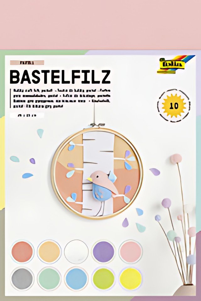folia Feutrine de bricolage, 200 x 300 mm, 150 g/m2, pastel