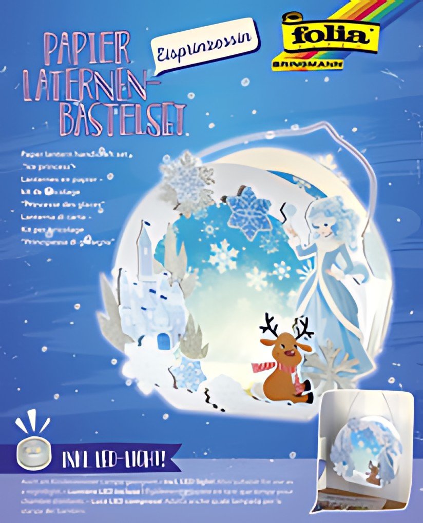 folia Kit lanterne à fabriquer "Princesse des glaces", blanc