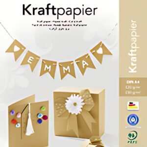 folia Bloc de papier kraft, A4, 20 feuilles, assorti
