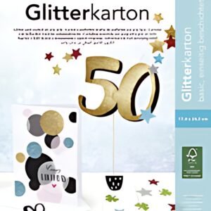 folia Bloc de carton à paillettes "Basic", 170 x 245 mm